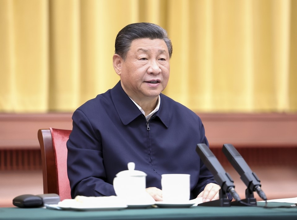2024年3月20日下午，中共中央總書記、國家主席、中央軍委主席習(xí)近平在湖南省長沙市主持召開新時代推動中部地區(qū)崛起座談會并發(fā)表重要講話。新華社記者 鞠鵬 攝 