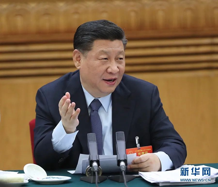 2019年3月7日，習(xí)近平參加十三屆全國人大二次會議甘肅代表團(tuán)的審議。新華社記者 鞠鵬 攝